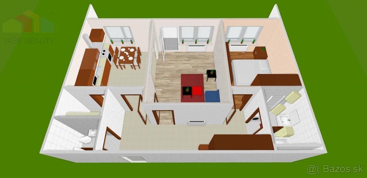 Na prenájom krásny 2-izbový byt s lodžia, 75 m², Tomášikova - 14