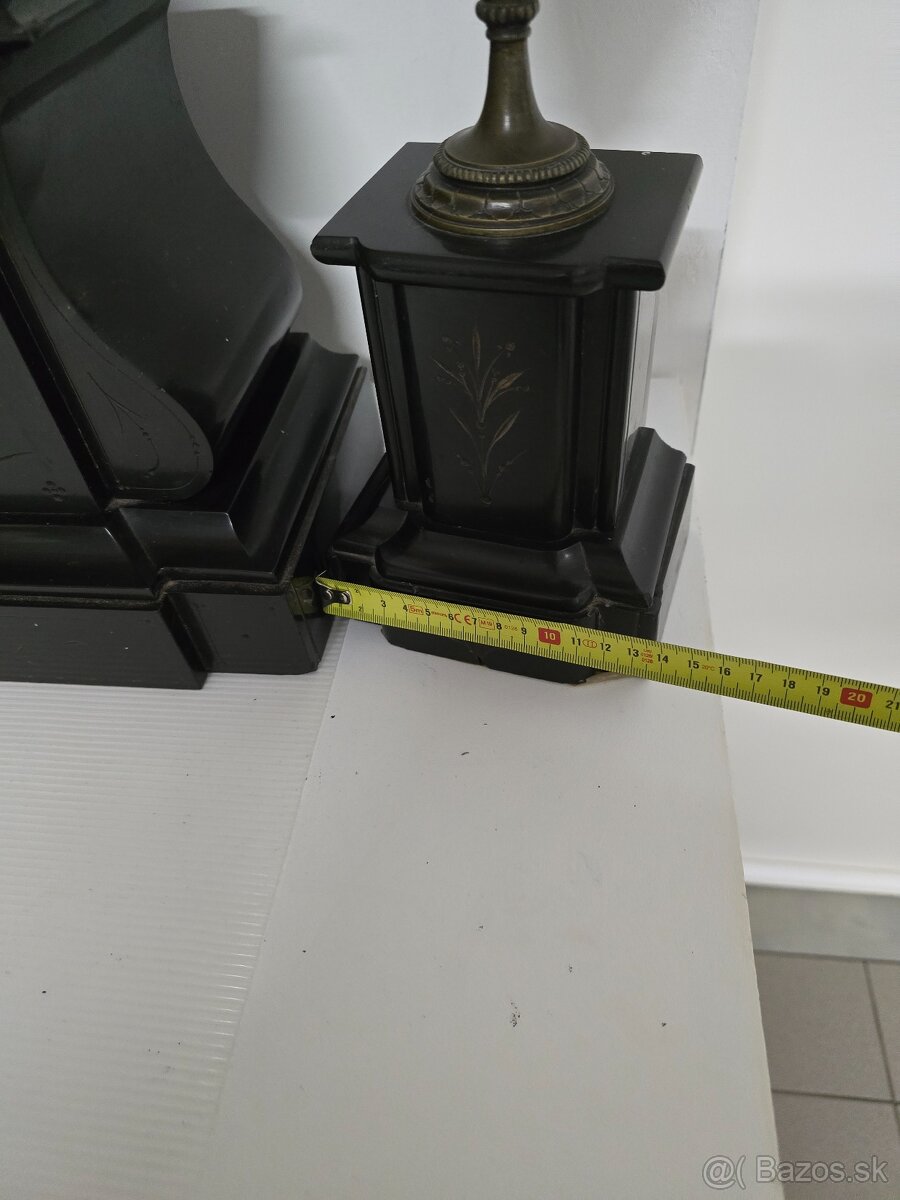 Krbove hodiny a svietniky bronz - 14