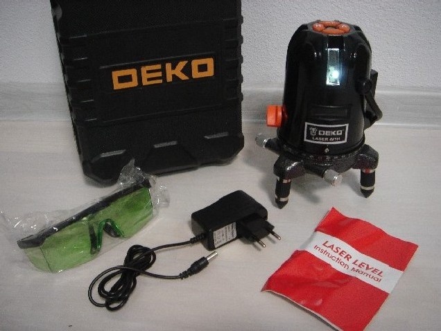 Profi 3D krížový samonivelačný zelený laser DEKO, celokovový - 14