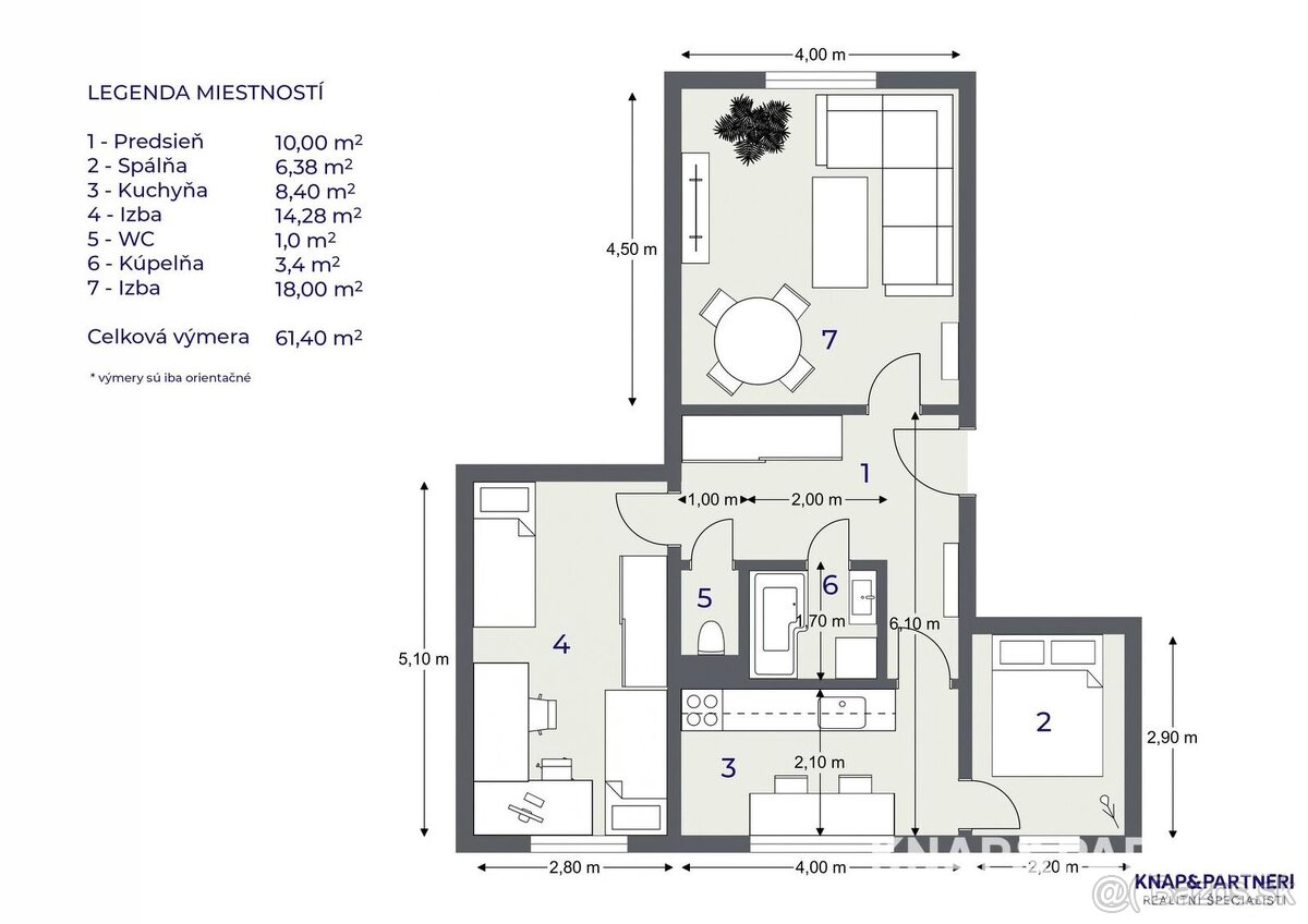 ZREKONŠTRUOVANÝ 3-IZBOVÝ BYT, PREŠOV, EXNÁROVA UL. - 14