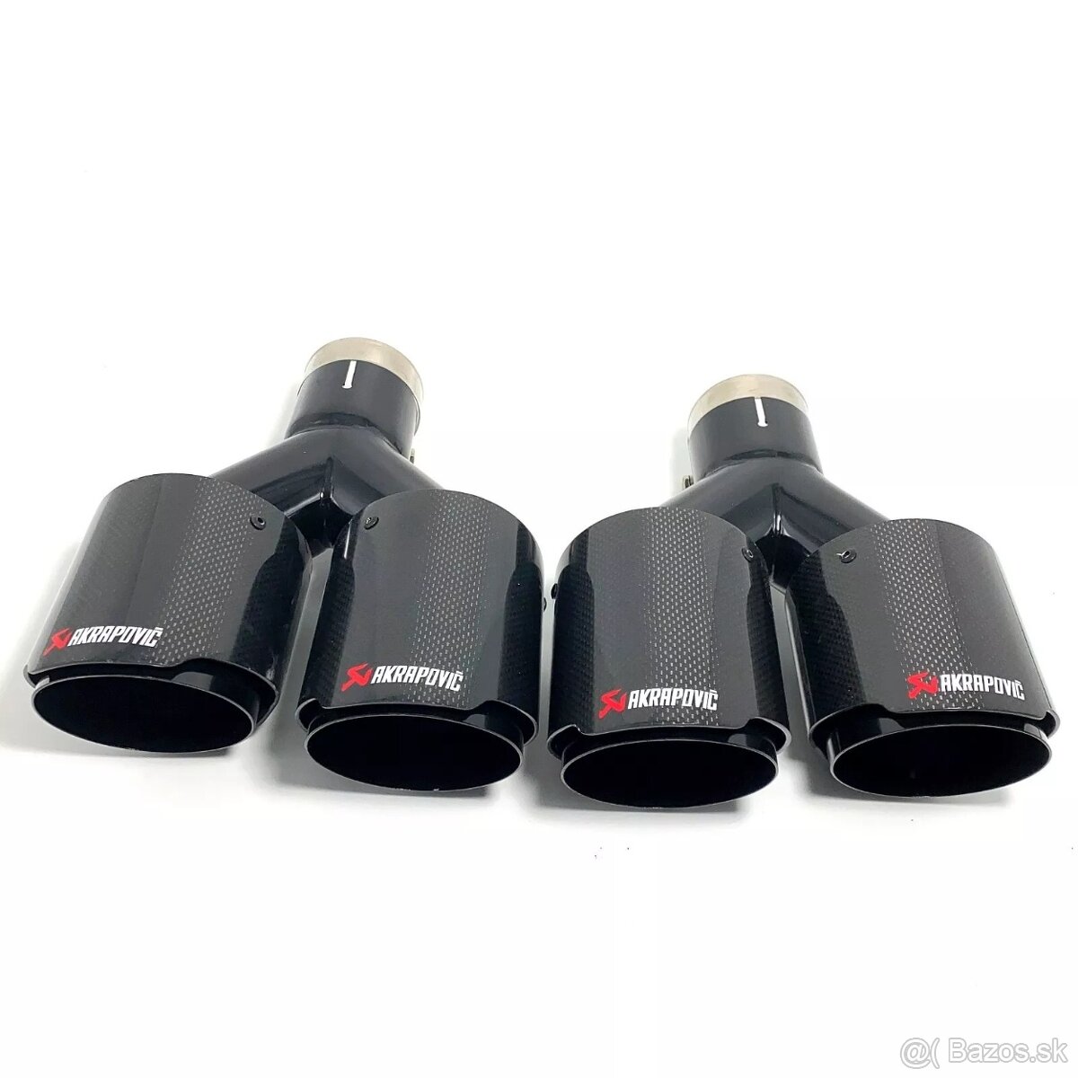 Nerezová koncovka výfuku Carbon dizajn s logom Akrapovič - 14