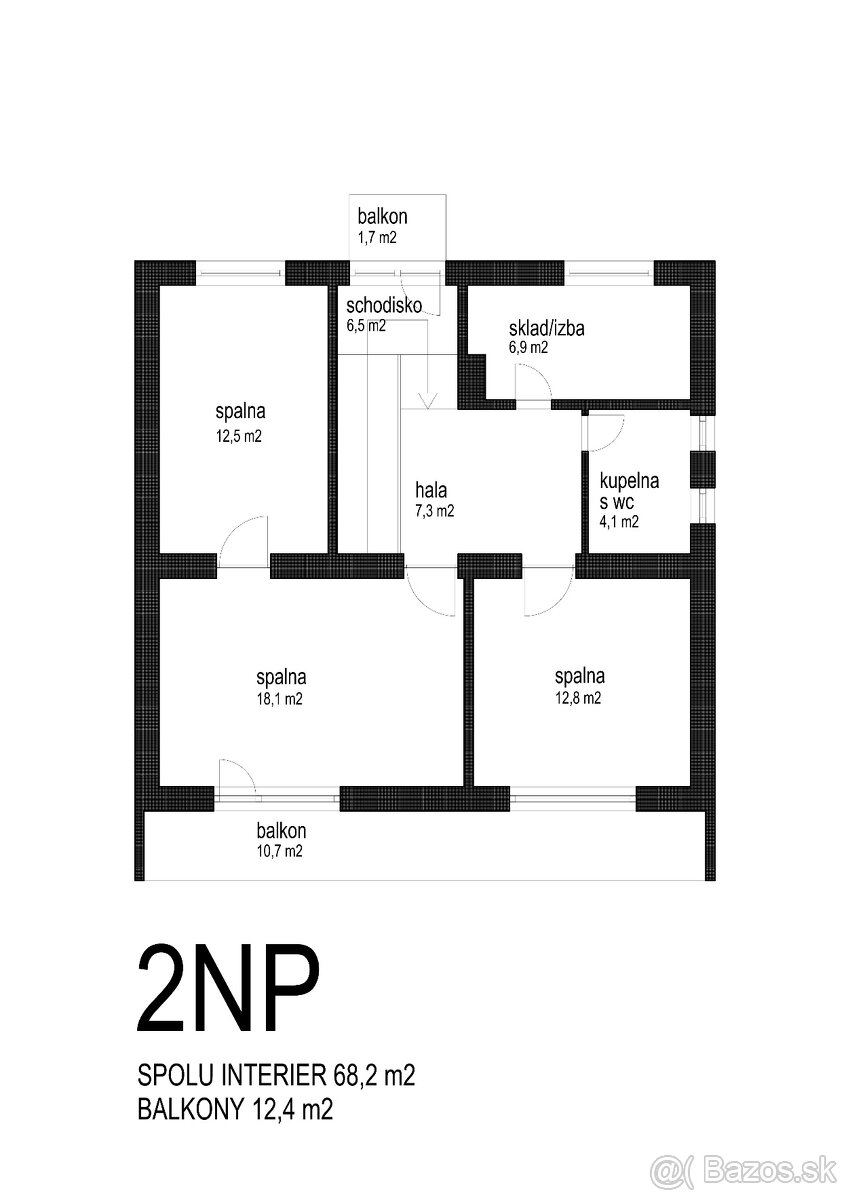 5,5i RD v BA-Rusovciach, dom 189 m2, pozemok 505 m2 - 14