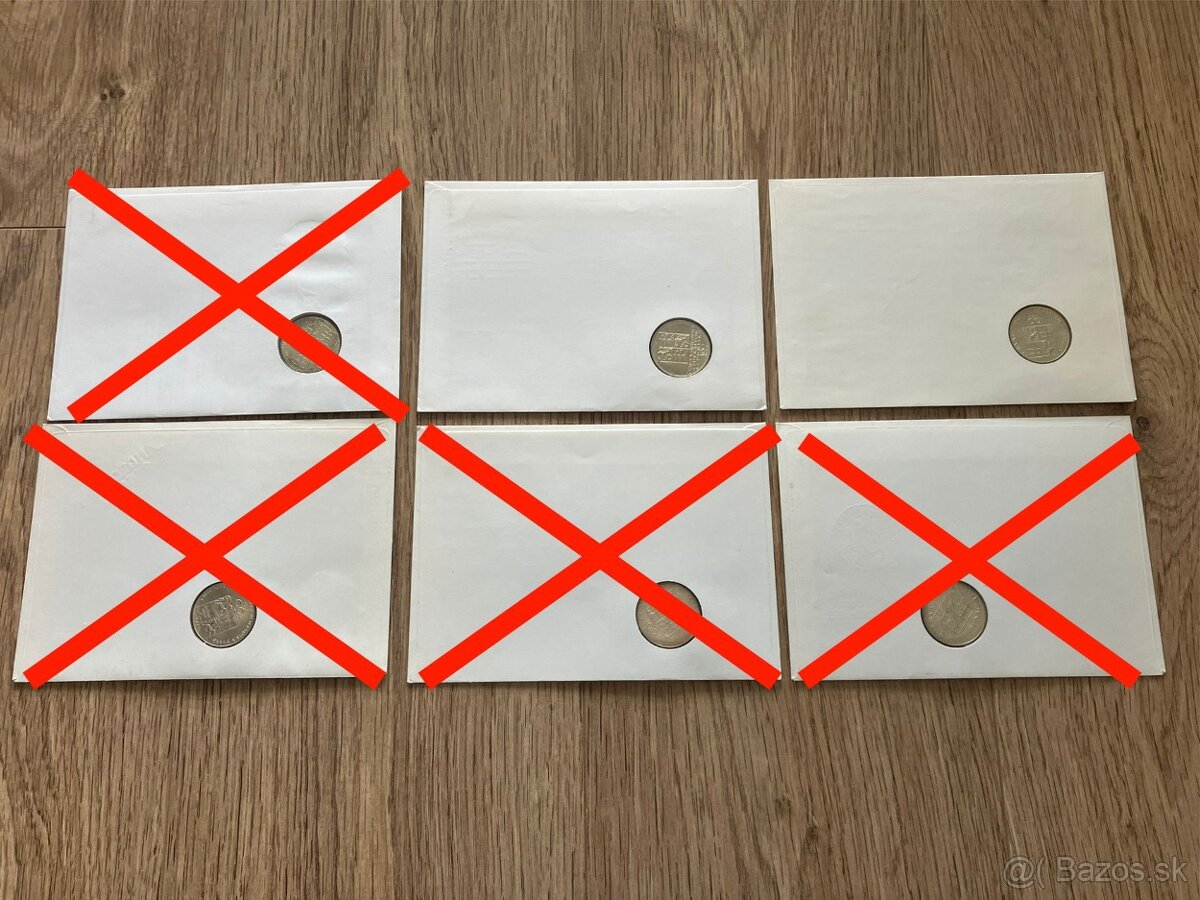 Numizmatické mincové obálky Československo Slovensko - mince - 14