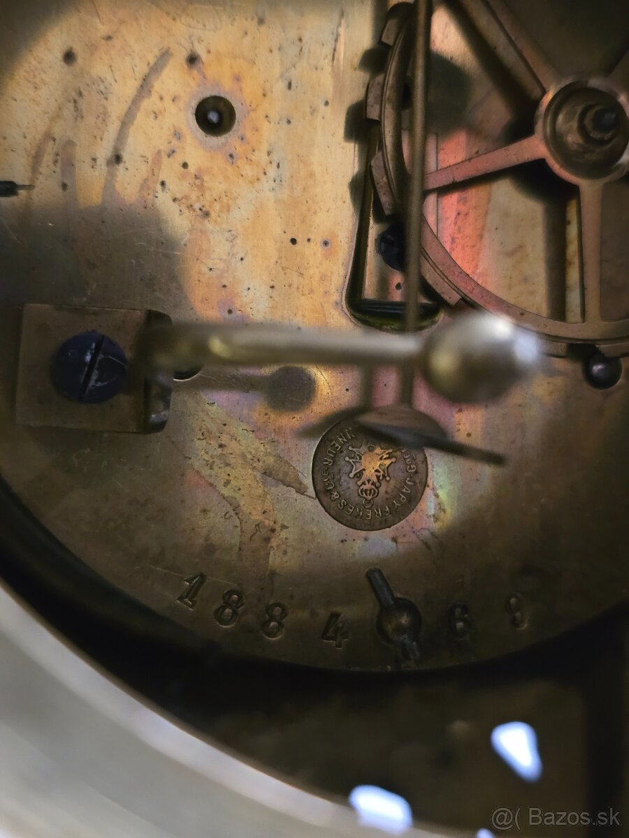 Starožitné krbove hodiny a svietniky.... - 14