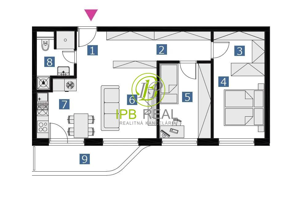 3-izb. byt na ul. Gustáva Malého v projekte Matadorka v Petr - 14