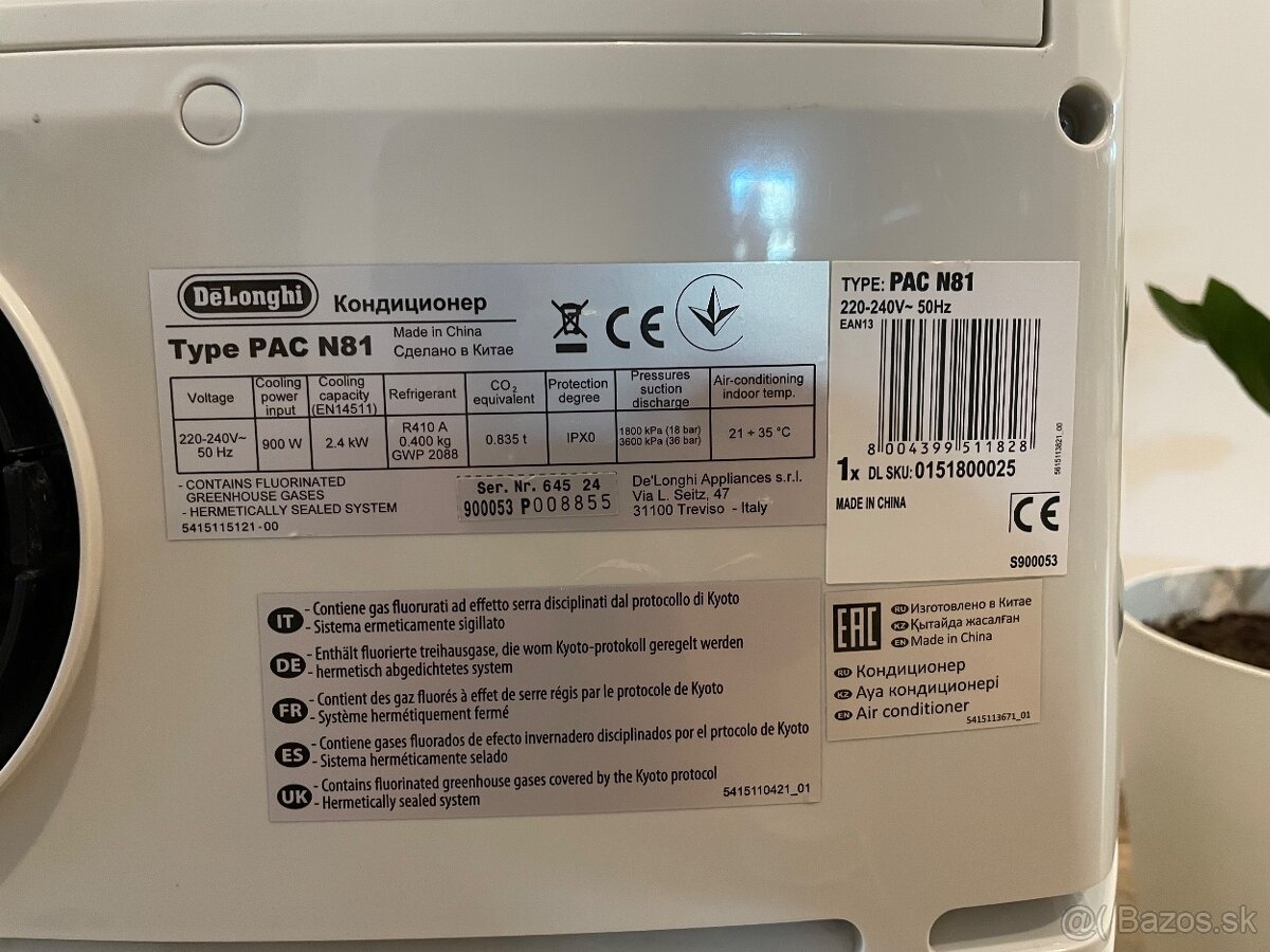Klimatizácia DeLonghi PAC N 81 dohoda možná - 14