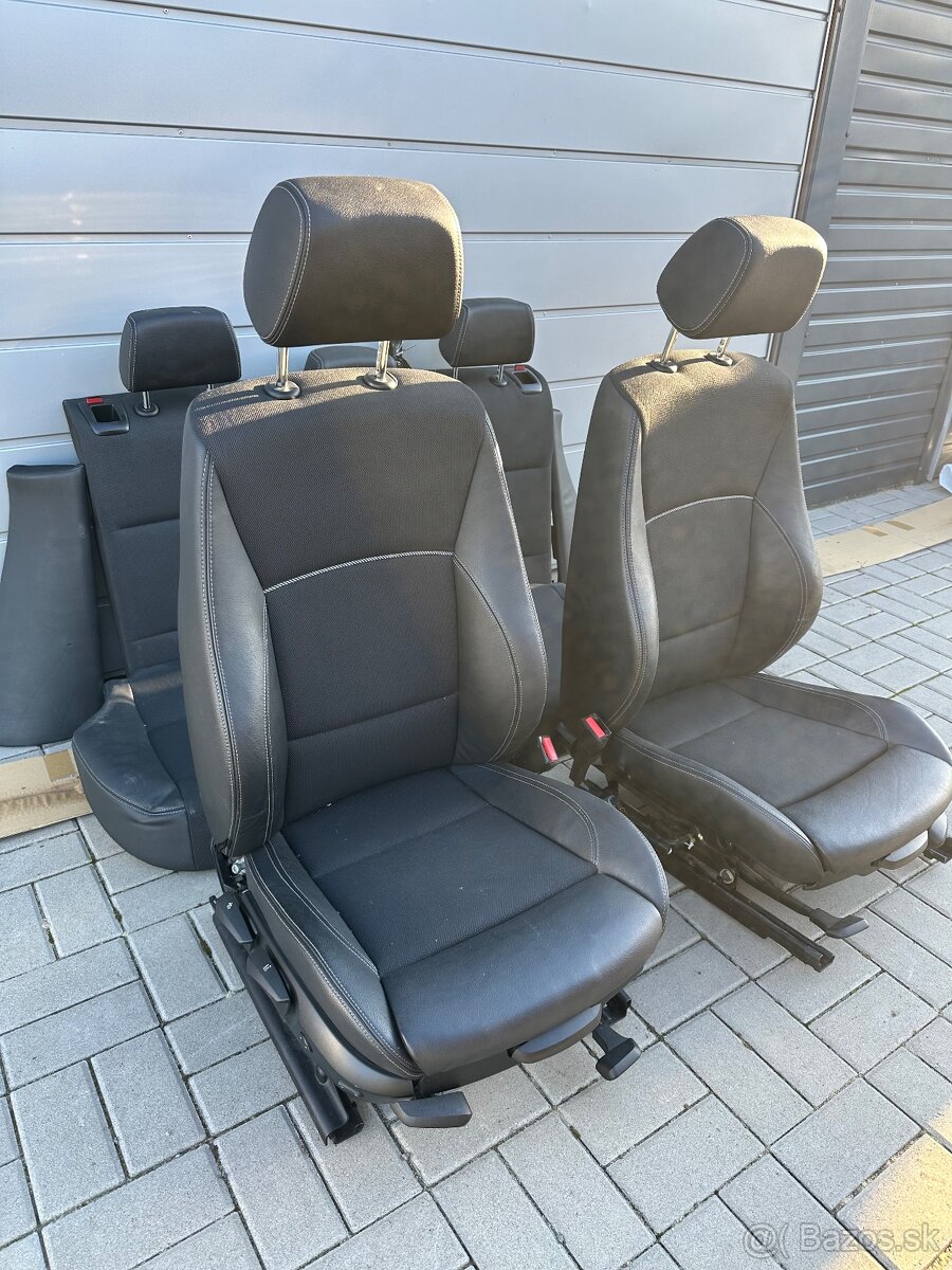 Sedačky bmw f25 x3 kompletne polokožené sedadla - 14