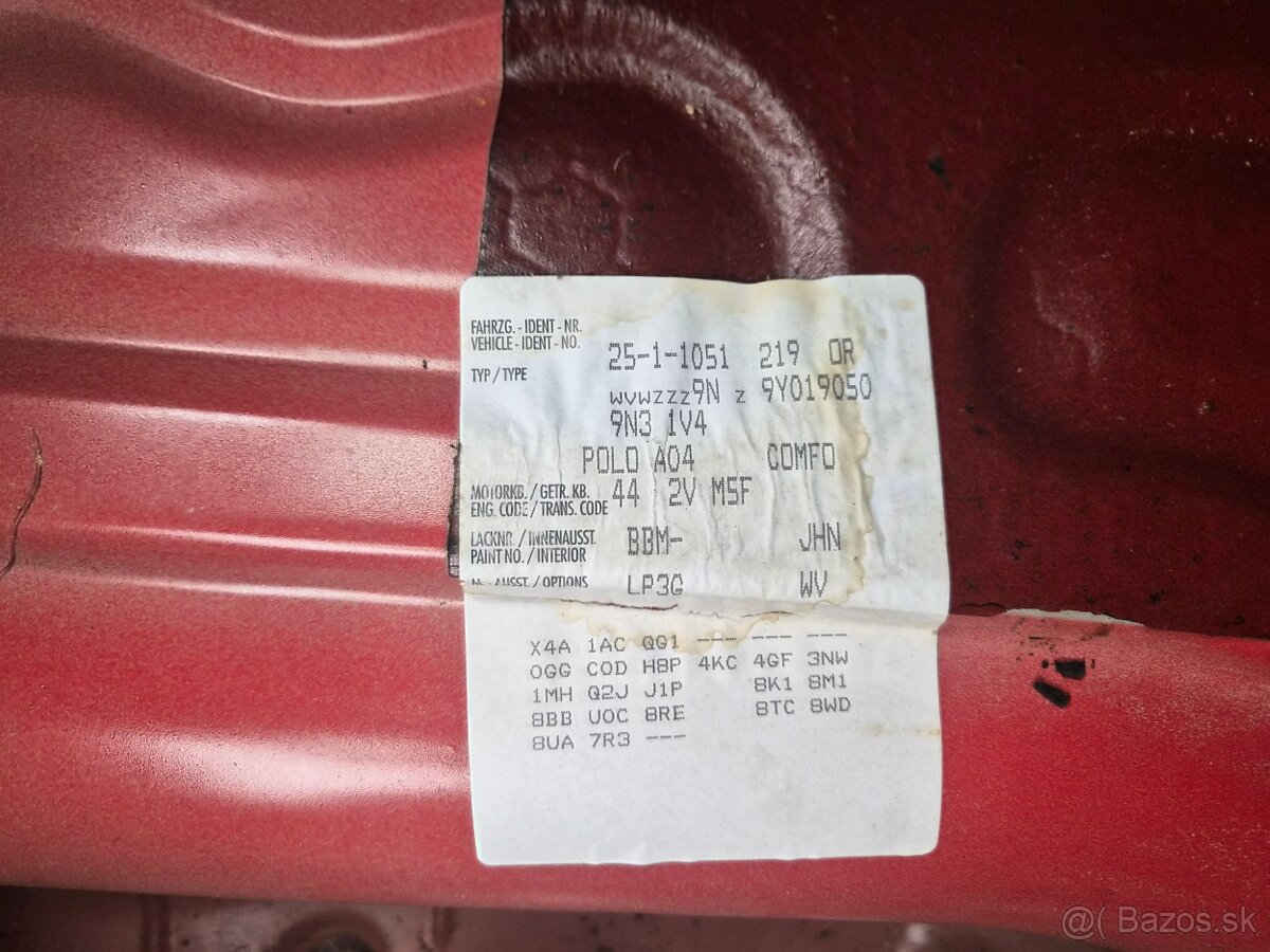 VW POLO 1.2HTP 44KW R.V2008 -52283km- - 14