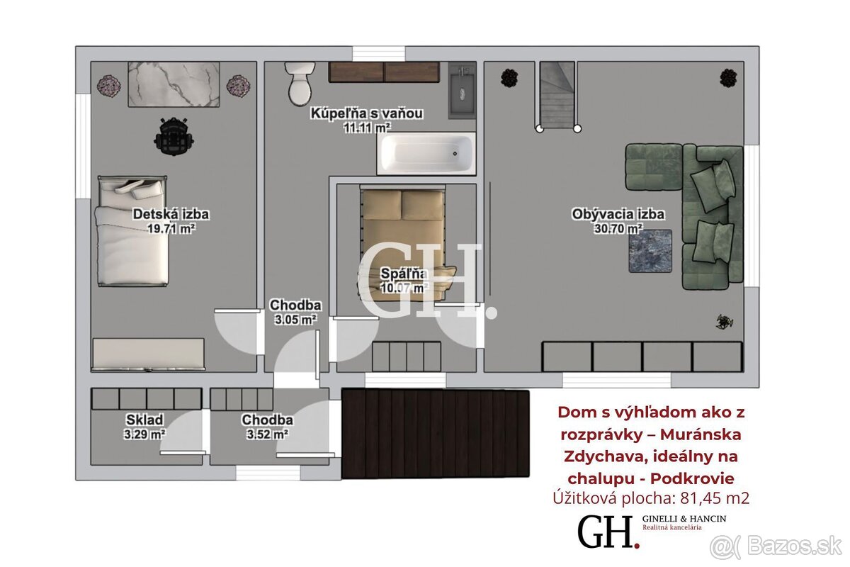 Dom s výhľadom ako z rozprávky – Muránska Zdychava, ideálny - 14