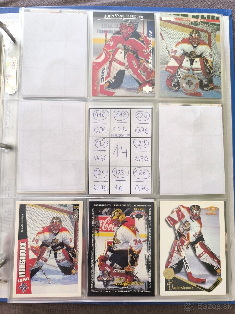 Hokejové kartičky - John Vanbiesbrouck 1 - 14