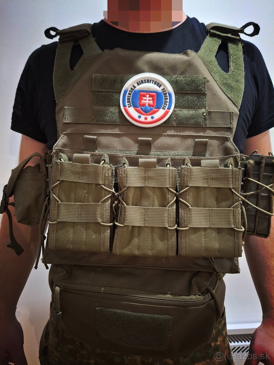 Vesta / Nosič plátov 8Fields zelená, plne vybavená - 14