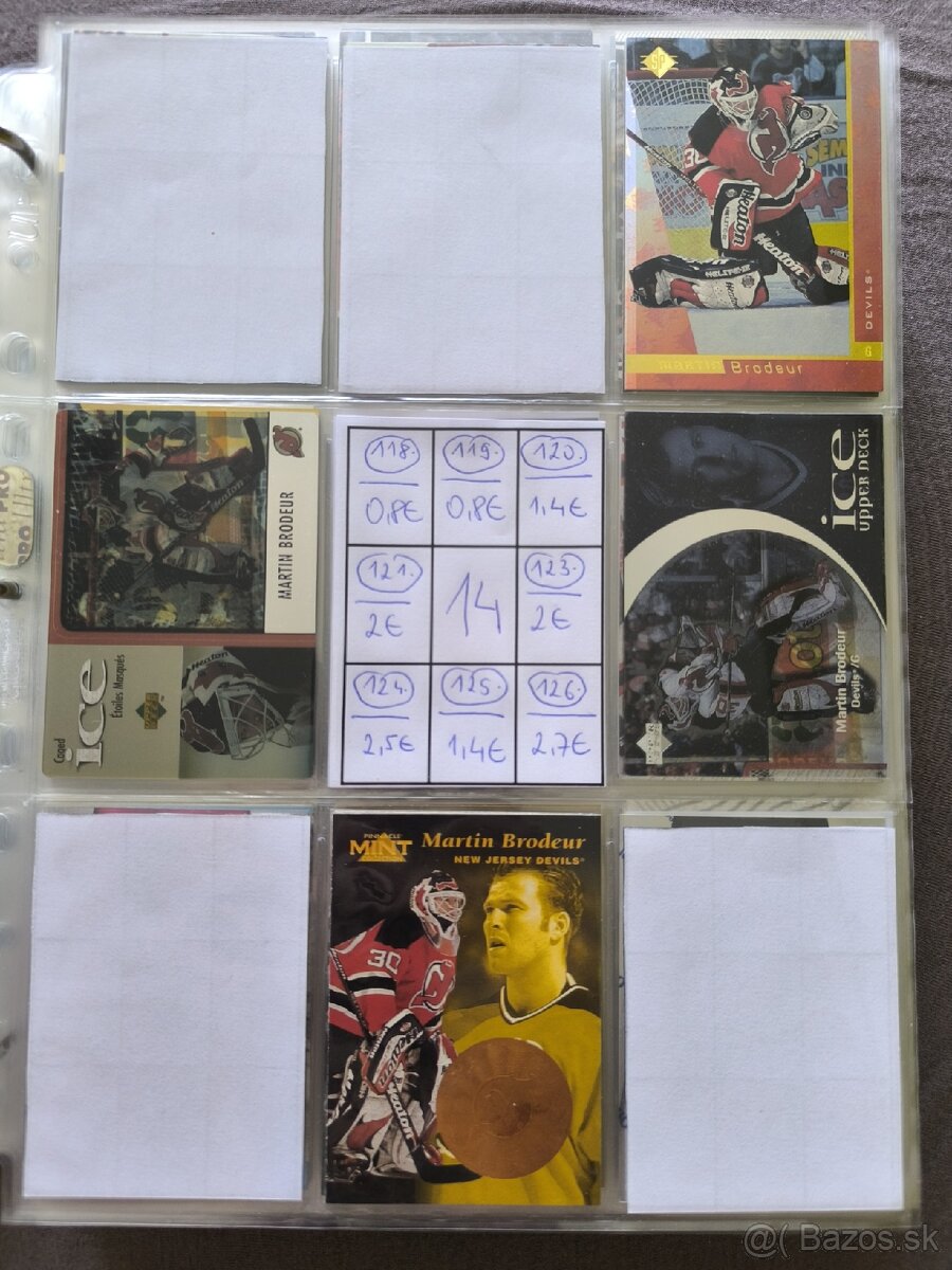 Hokejové kartičky - Martin Brodeur 1 - 14