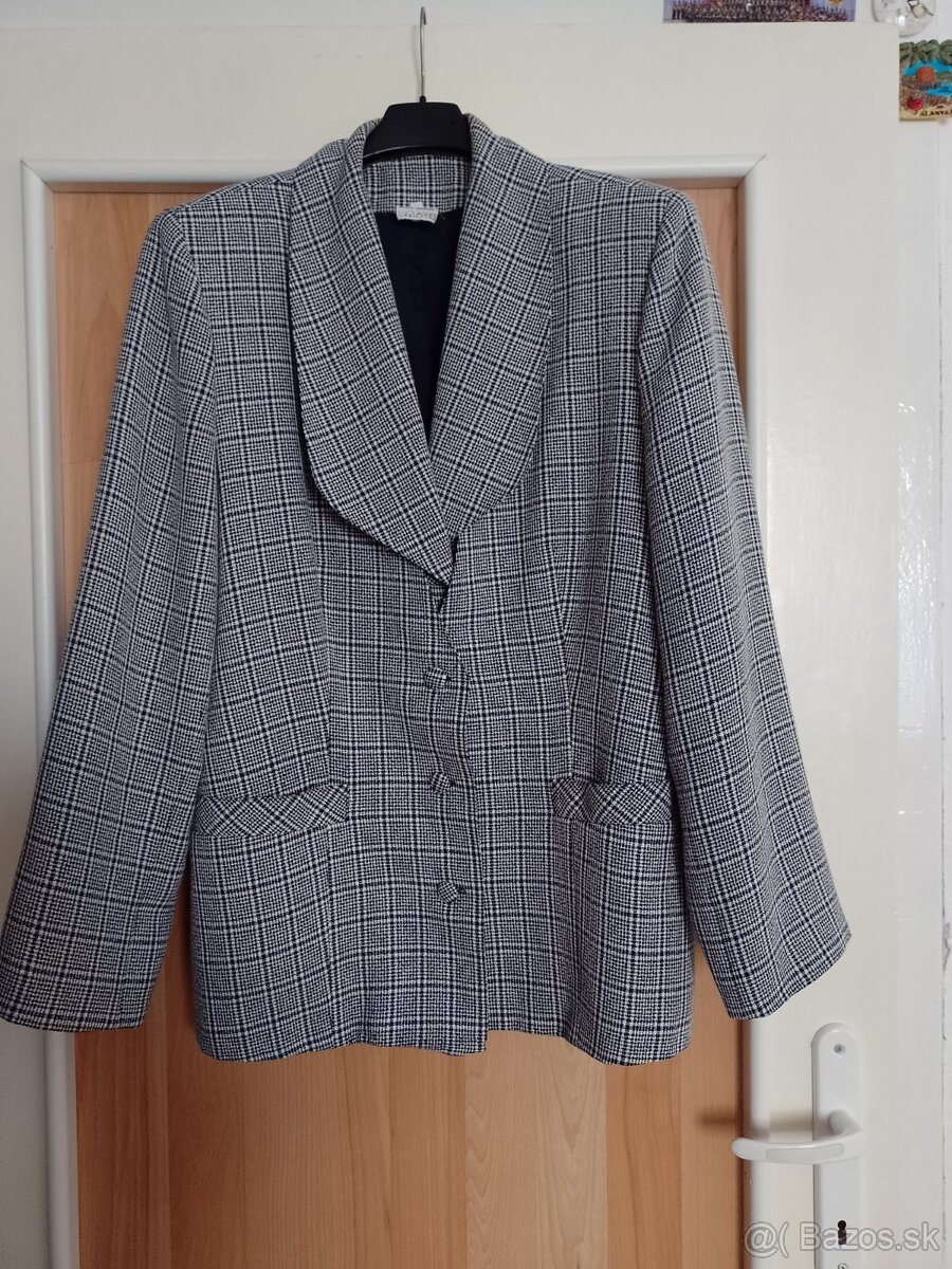 Luxusný kožený kabát v. 42/44 /+ 4 oblečenia zadarmo: modré - 14