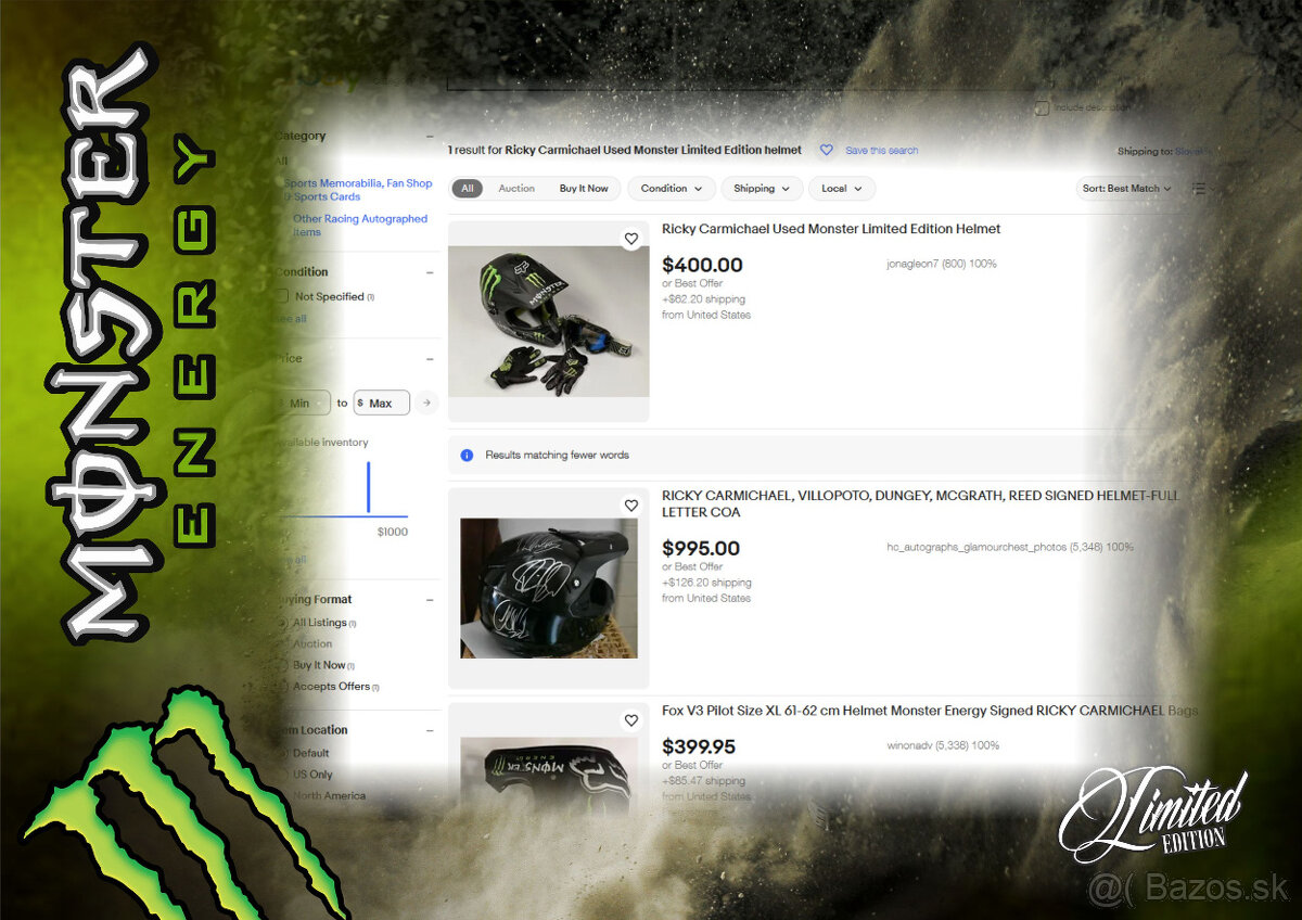 Fox V3 Ricky Carmichael Monster Pro Matte 12 Helmet (vel. L) - 14