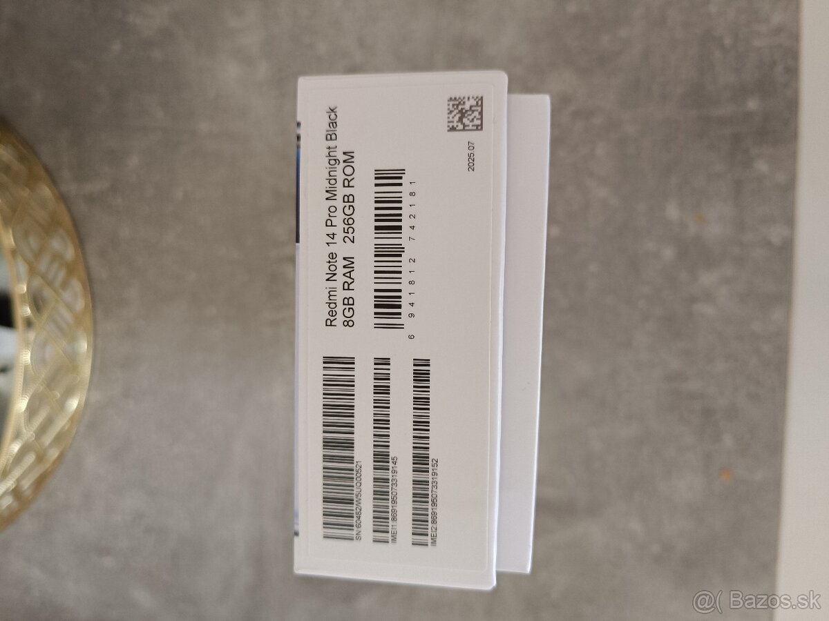 Xiaomi redmi note 14pro 5g8/256 - 14