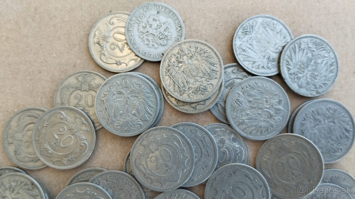 51 helleru 20 RU, rakousko uhersko mince + mince 20hal. - 14