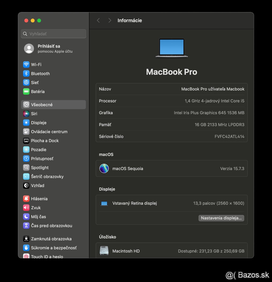 MacBook Pro (13-inch, 2019) /Core-i5/16GB RAM/256GB SSD - 14