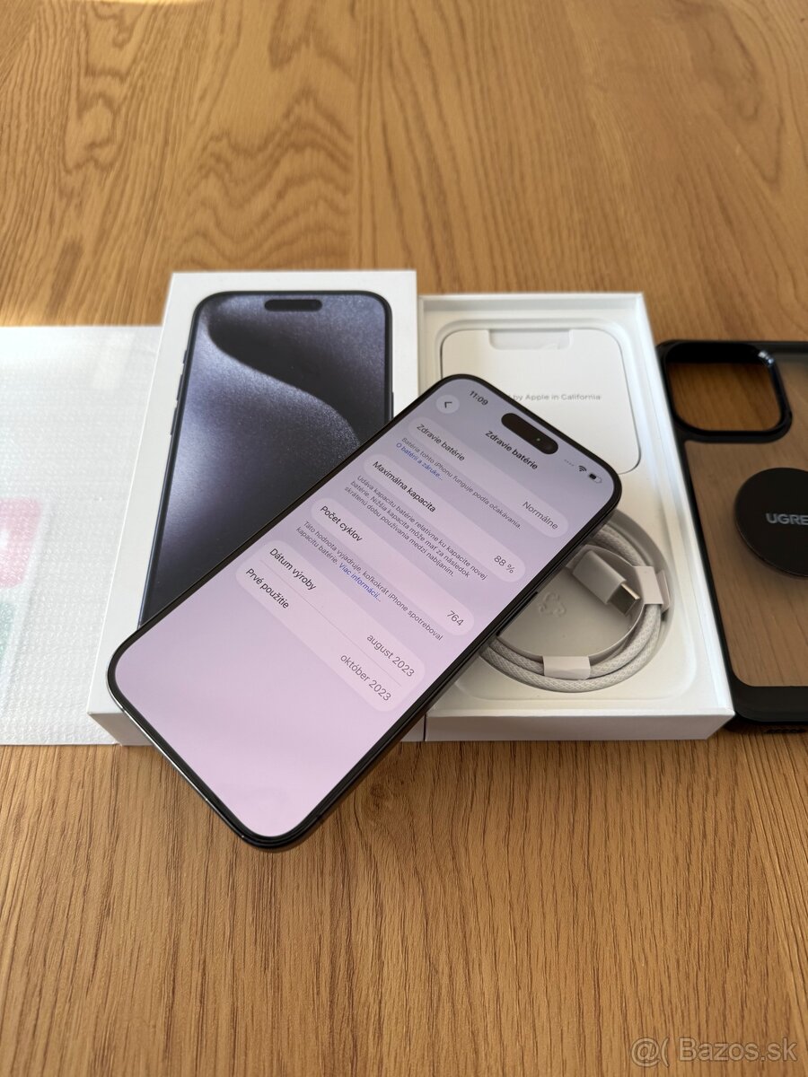 iPhone 15 Pro 256 gb Blue Titanium v záruke+príslušenstvo - 14