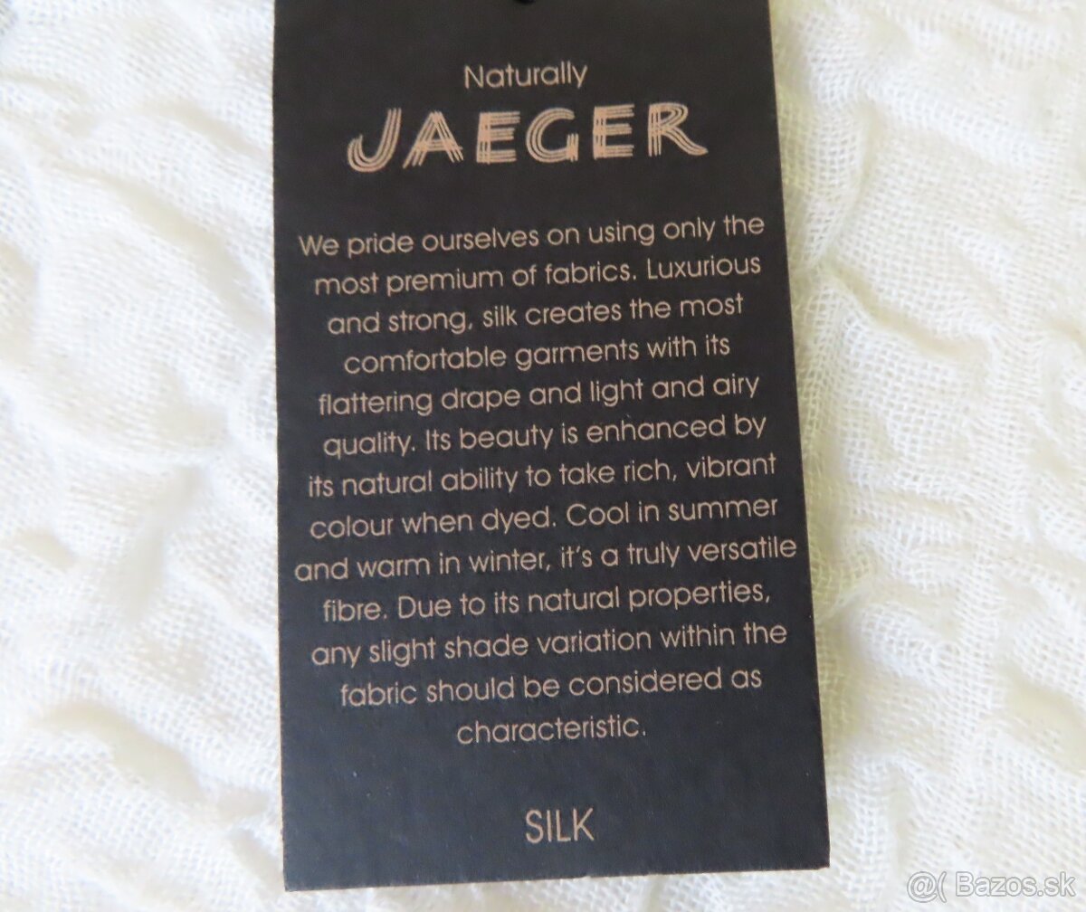 Dlhé hodvábne šaty Jaeger, veľ.XL - 14