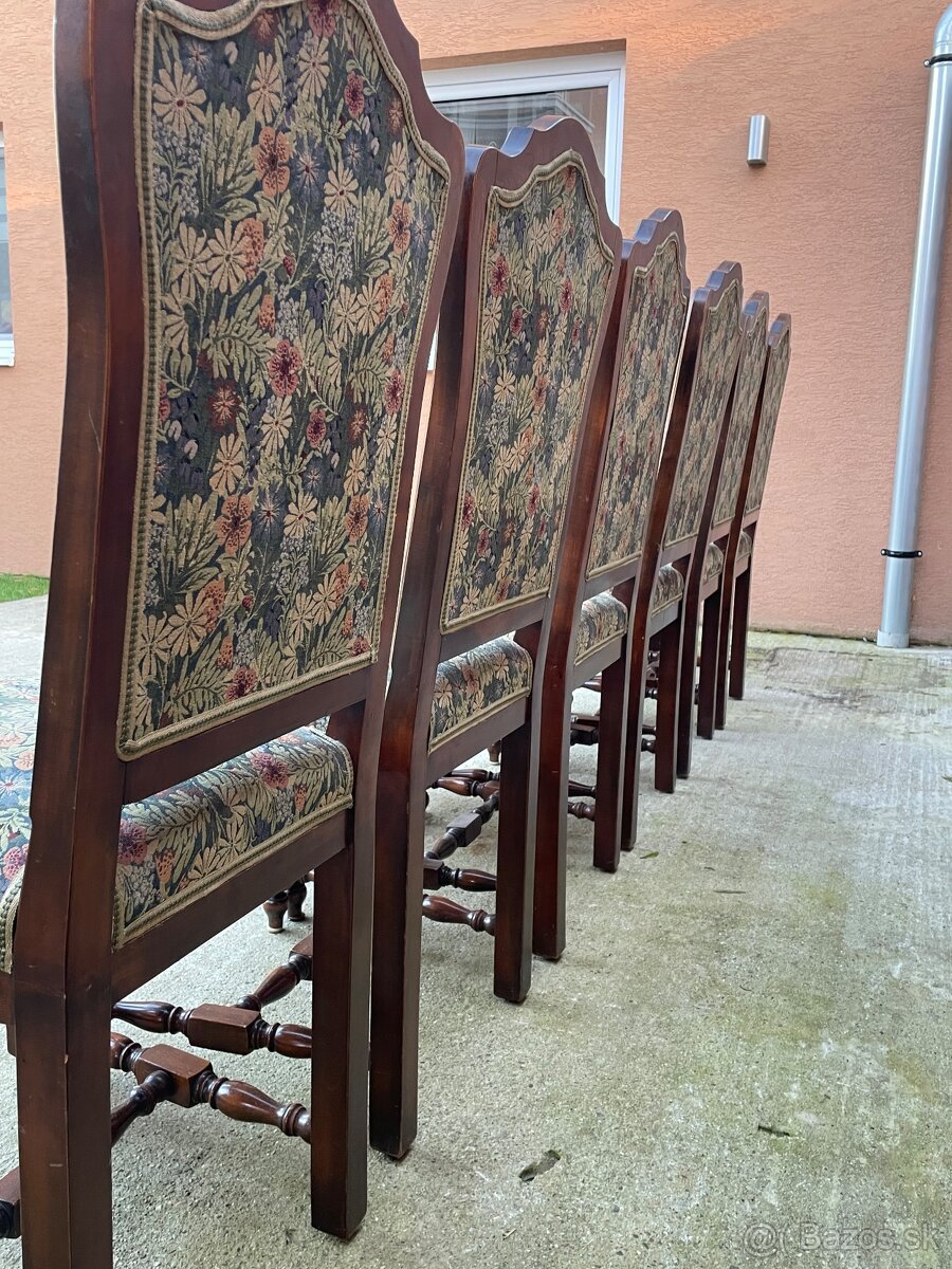 Predám vintage jedálenské stoličky – set 8 kusov - 14