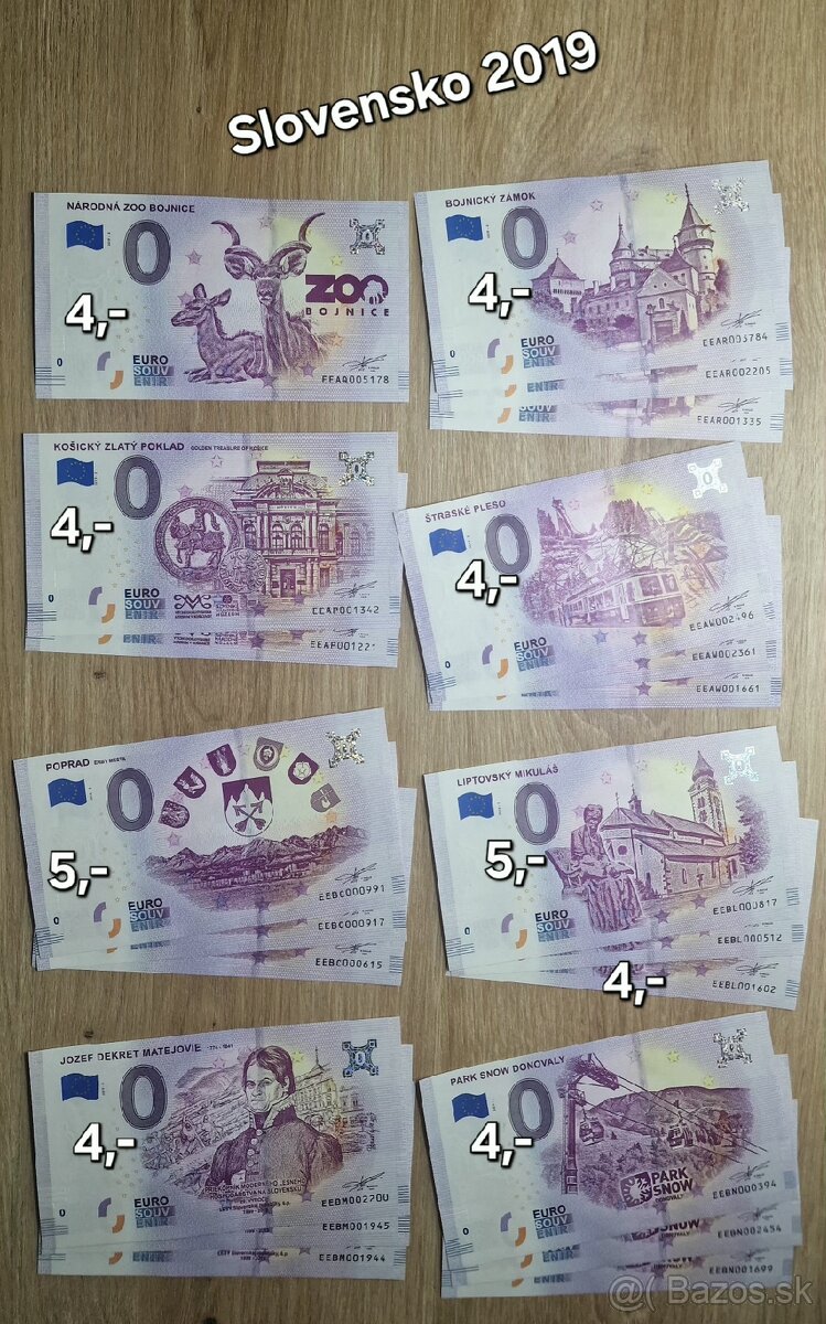 Na predaj - 0 Eurosuvenírové bankovky rôznych štátov sveta. - 14