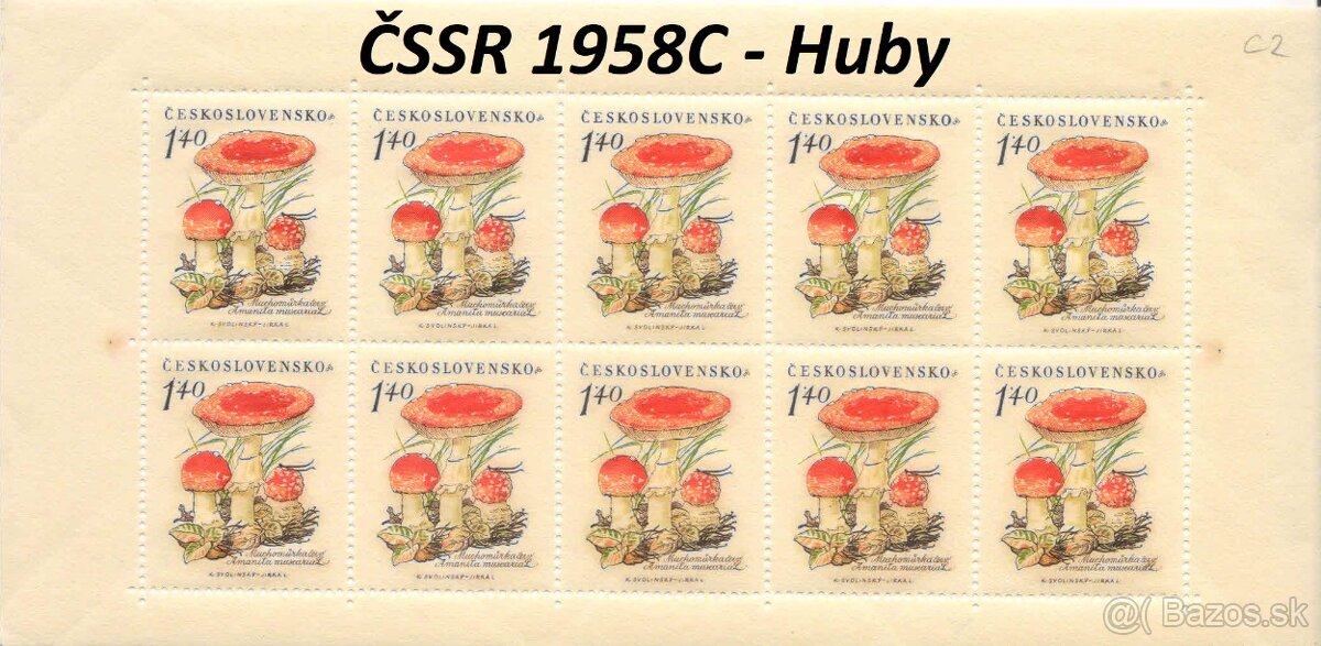 Poštové známky, filatelia: ČSSR, desaťbloky PRO - 14