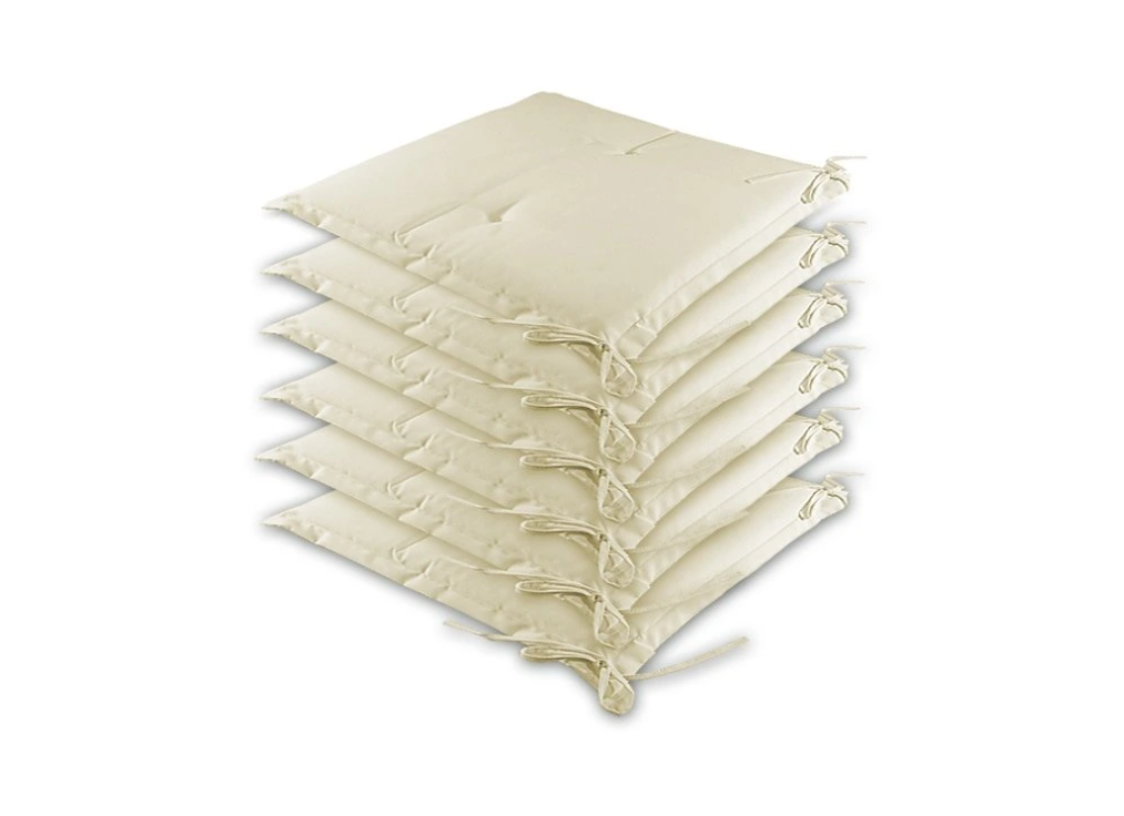 6 x poduška 43 x 39 x 5 cm krémová červená zelená sivá - 14