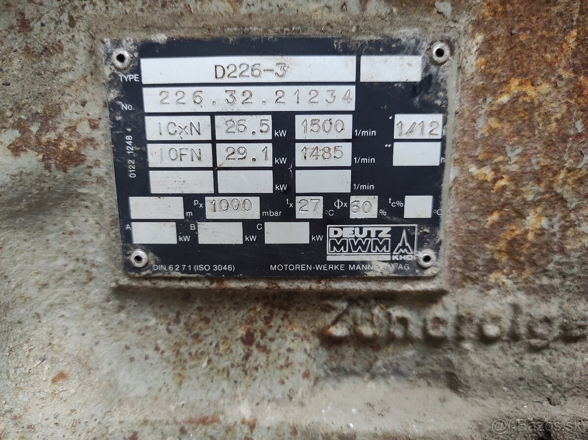 Motor Deutz 3valec diesel - 14