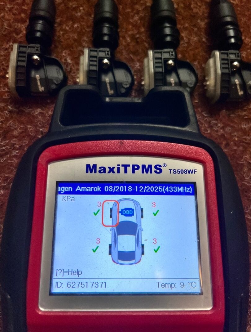 4x TPMS - Senzory - Volkswagen - 14