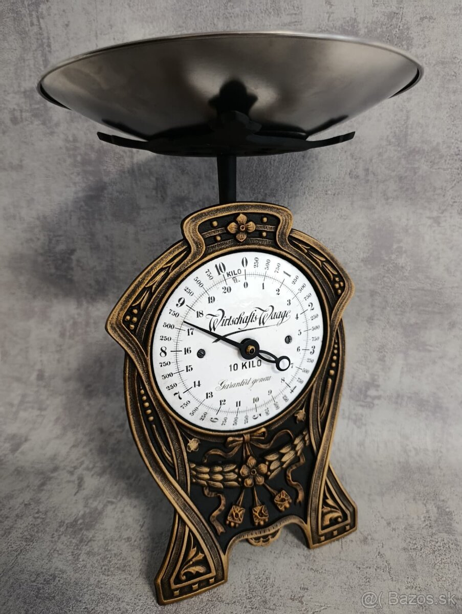 Velmi pěkné jednomiskové litinové 10kg váhy Deutsches r.1905 - 14