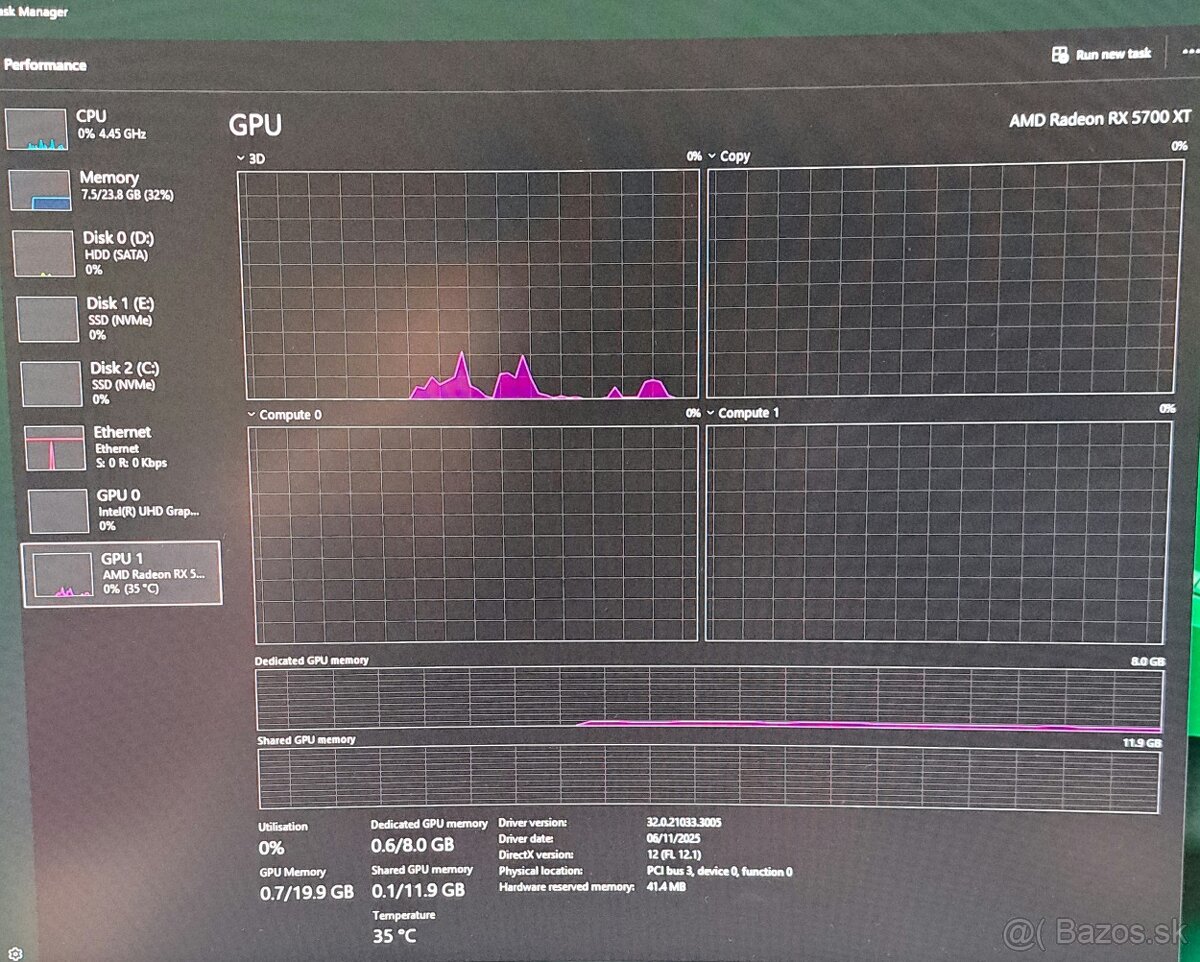 Herný pc (i5-10500,rx5700xt, 24gb) - 14