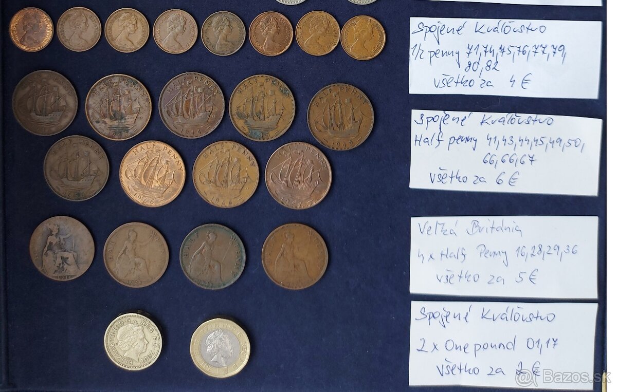 Zbierka mincí - Anglicko,Spojené Kráľovstvo, Rusko, Ruble - 14