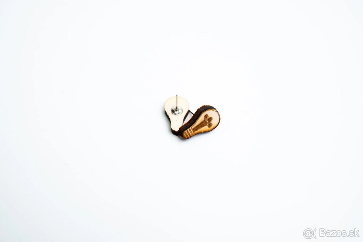 Náušnice Space root - gravírované - 14