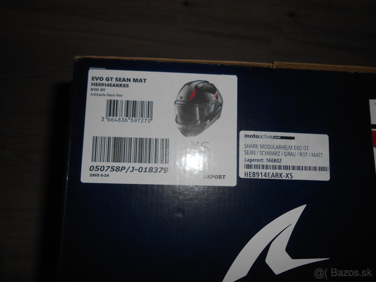 Predam krasnu novu moto prilbu znacky SHARK EVO GT SEAN MAT - 14