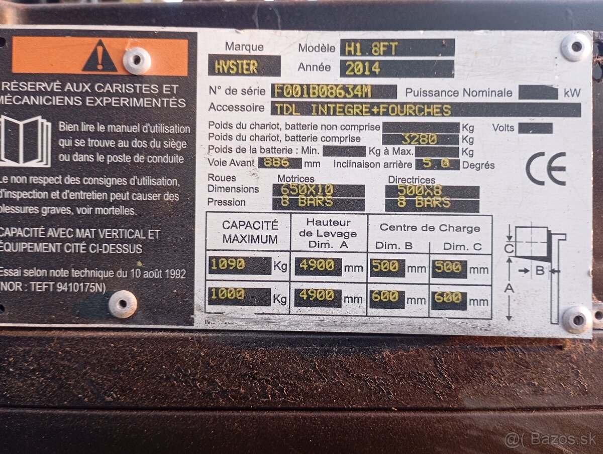 Hyster H1 8FT LPG rok 2014 - 14