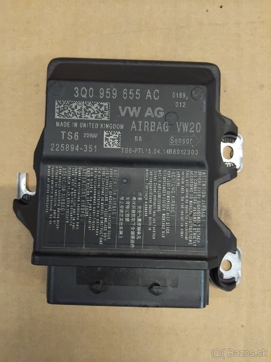 airbagy, pásy, senzory Octavia 3 - 14