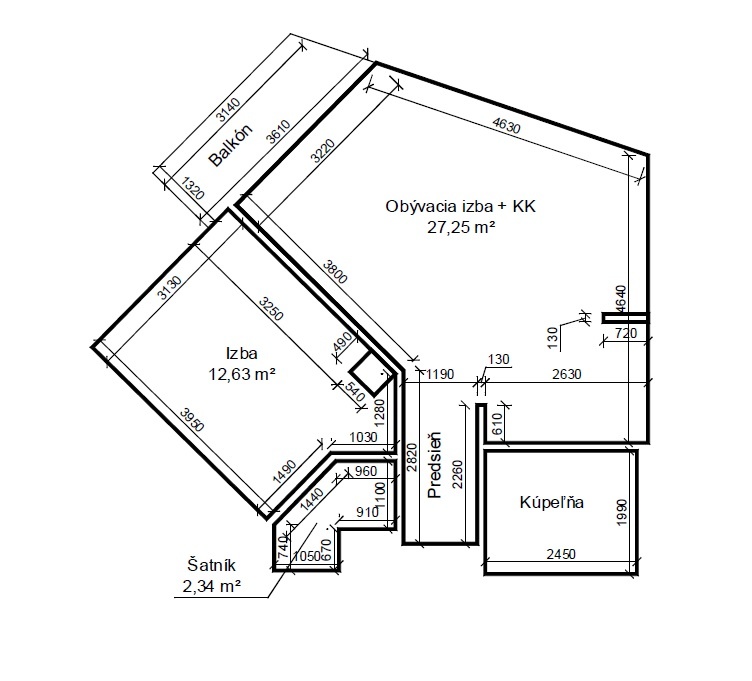 Novo zrekonštr. 2 izb. byt, EDEN PARK, Drieňová ul. - 14