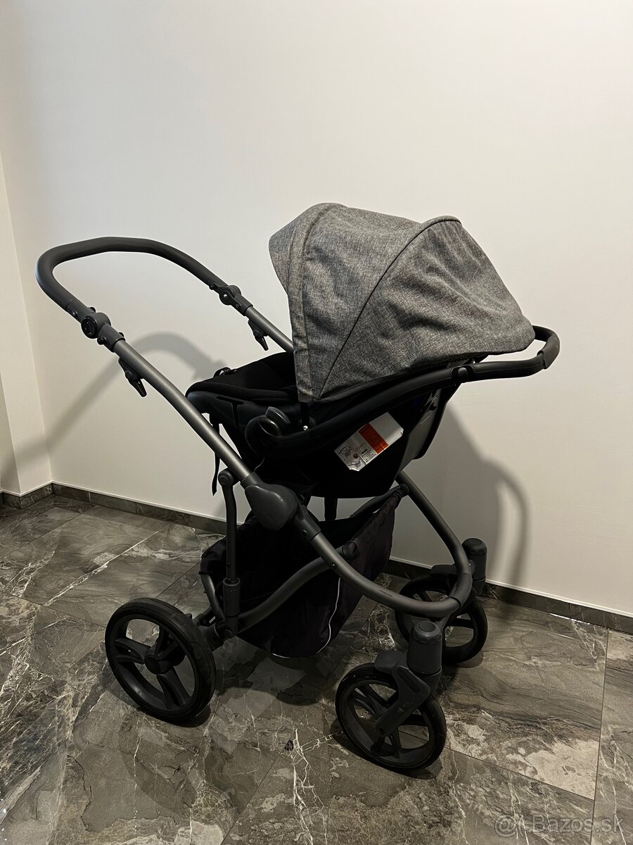 Kočík Bebetto bresso grey 22 + vajičko Bobostello Mars - 14
