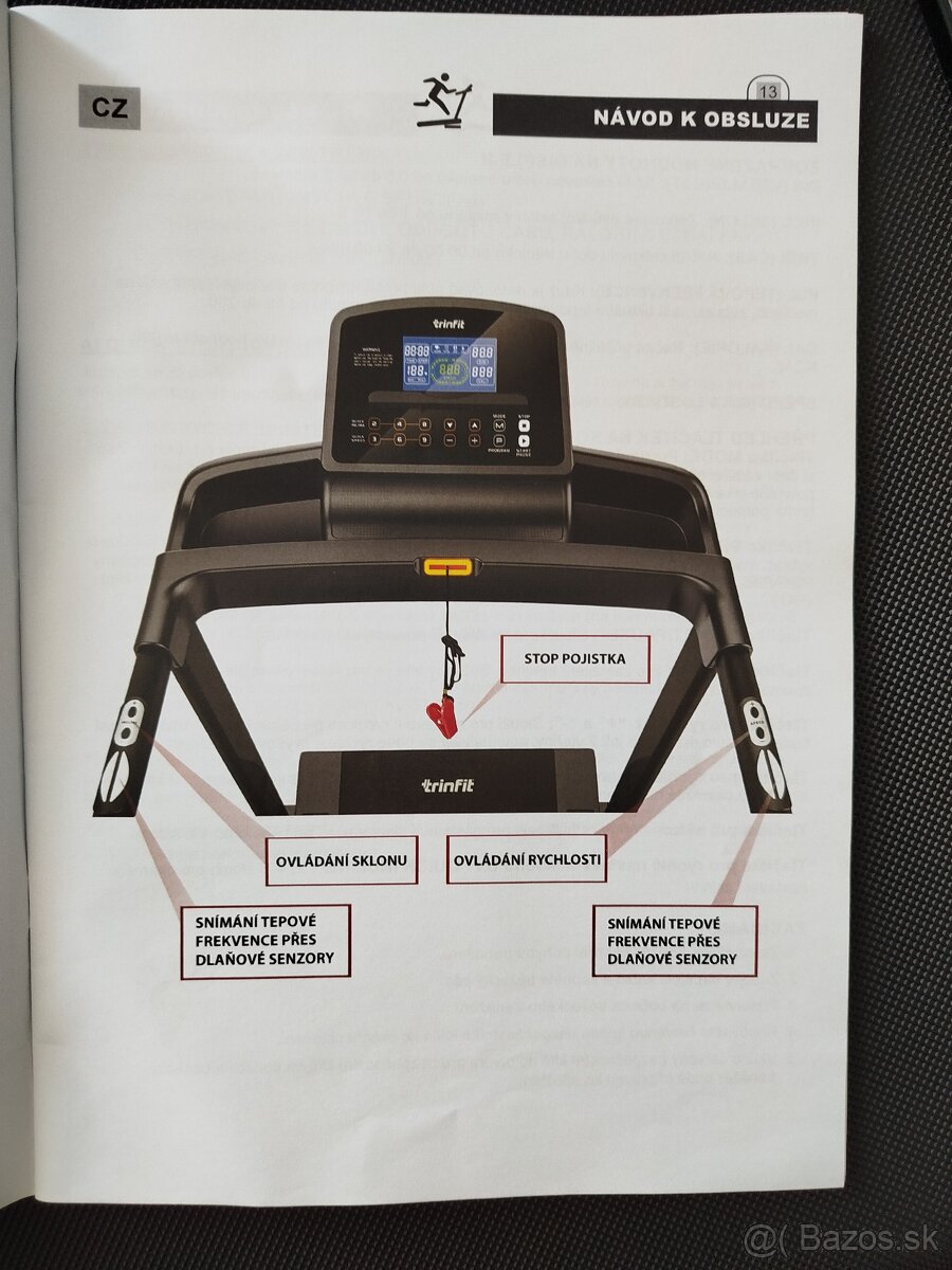 Predám elektrický bežecký pás Trinfit Gara T250 - 14