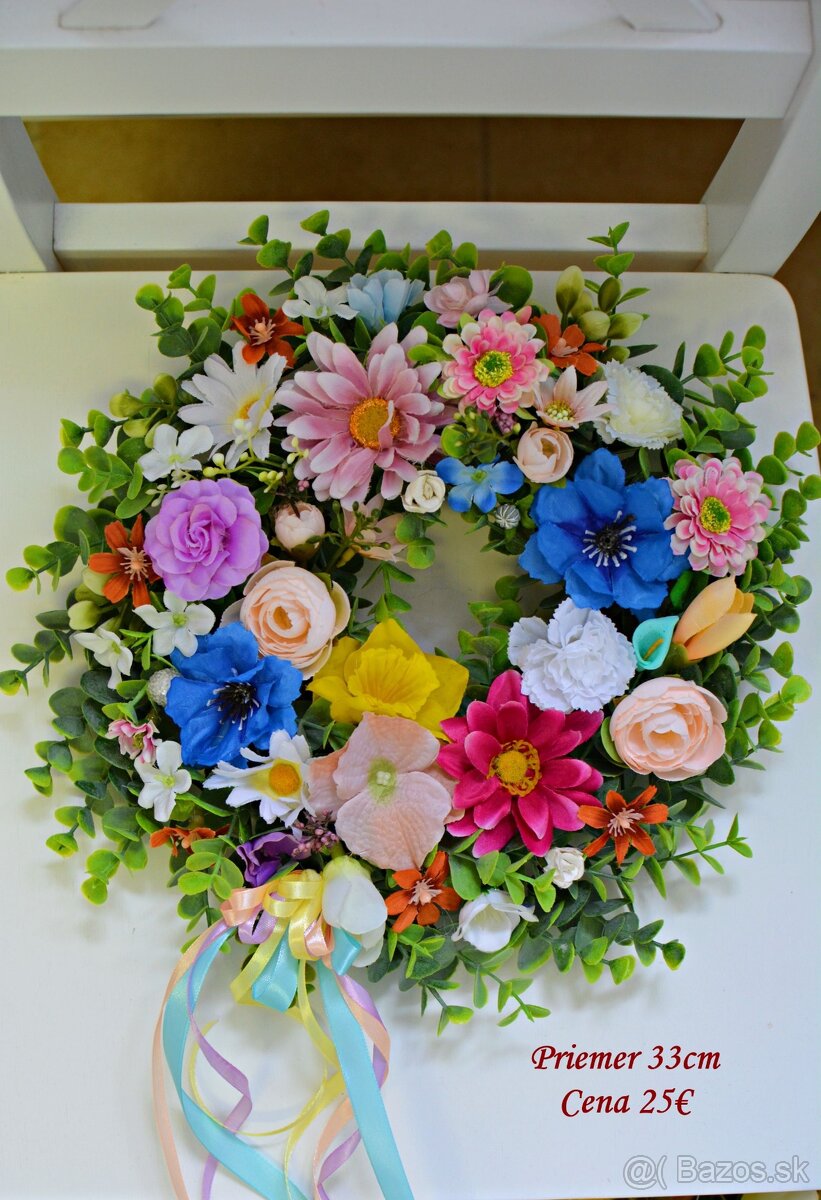 Jarný, veľkonočný veniec, aranžmán - 14