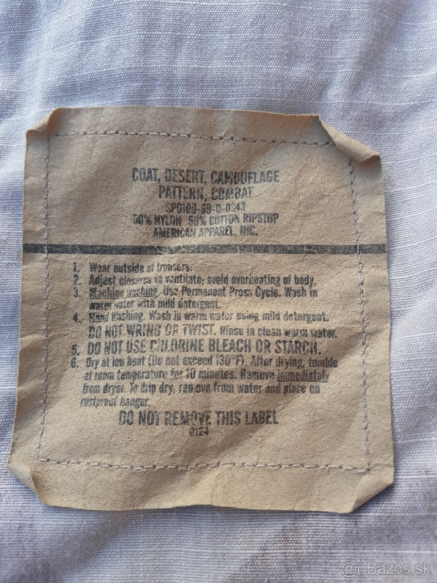 US Army blúza DCU 3-color Rip-stop Long-Regular 1999 - 14