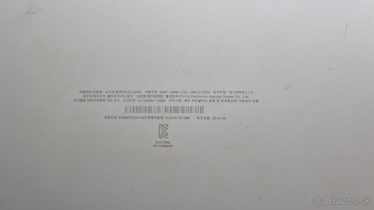 Šikovný tenký ultrabook LG - intel i3, RAM 8GB, SSD 120GB - 14