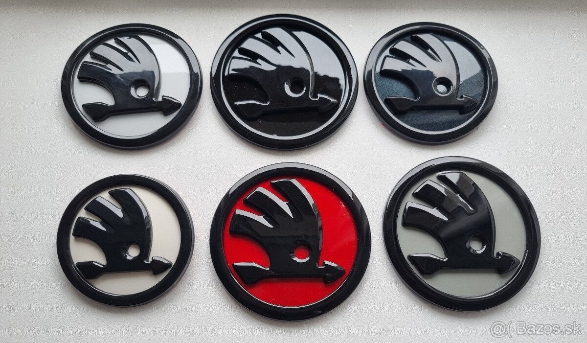 FAREBNY ZNAK SKODA - LOGO EMBLEM SKODA FAREBNE LAKOVANE - 14