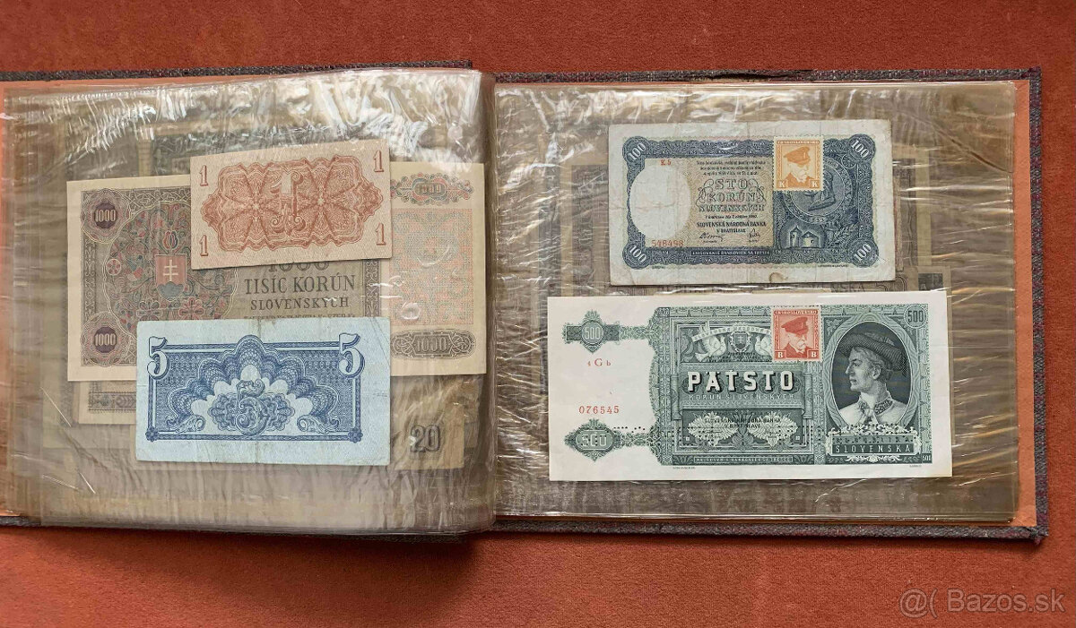 Album starých bankoviek Československa od roku 1919 – 1961 - 14