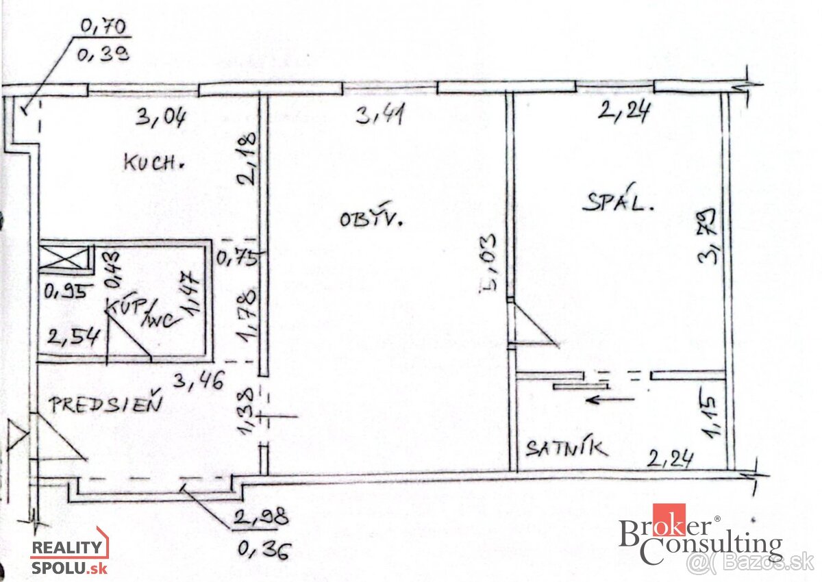 REZERVOVANÝ 2-izbový prízemný byt v centre Zvolene – tichý, - 14