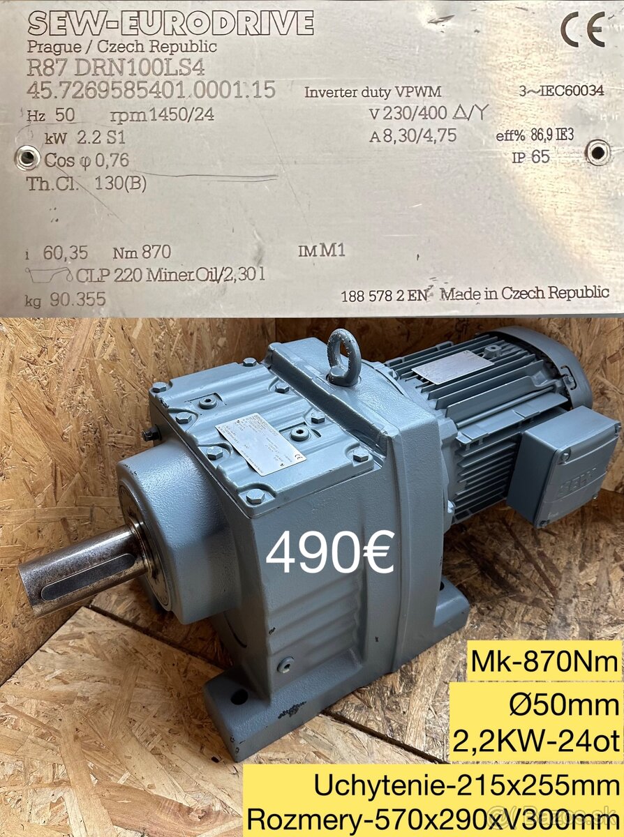 Elektroprevodovky 5,5 Kw;7,5Kw;2,2Kw - 14
