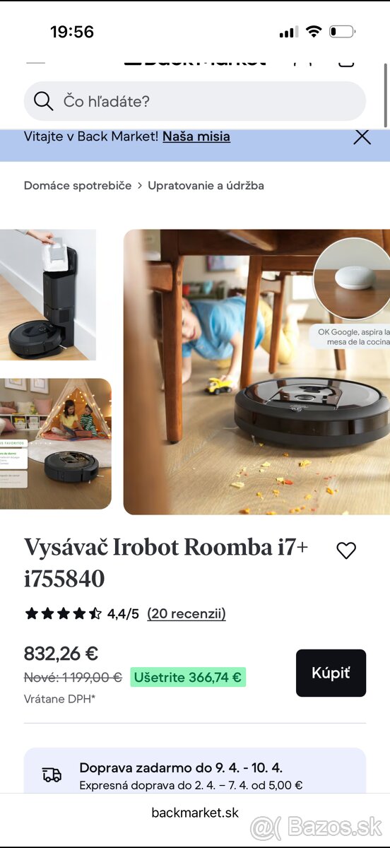 Robotický vysávač urobiť roomba i7 - 14