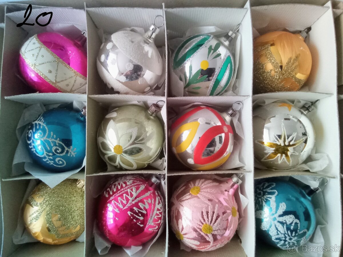 Vánoční ozdoby různé- staré, vianočné ozdoby - 14