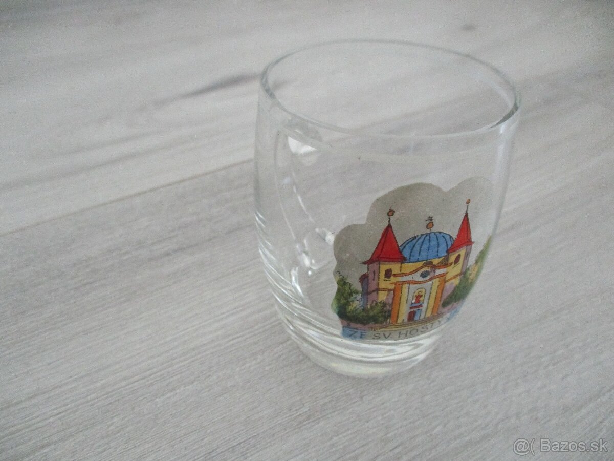 sadu troch starožitných sklenených pohárov - 14