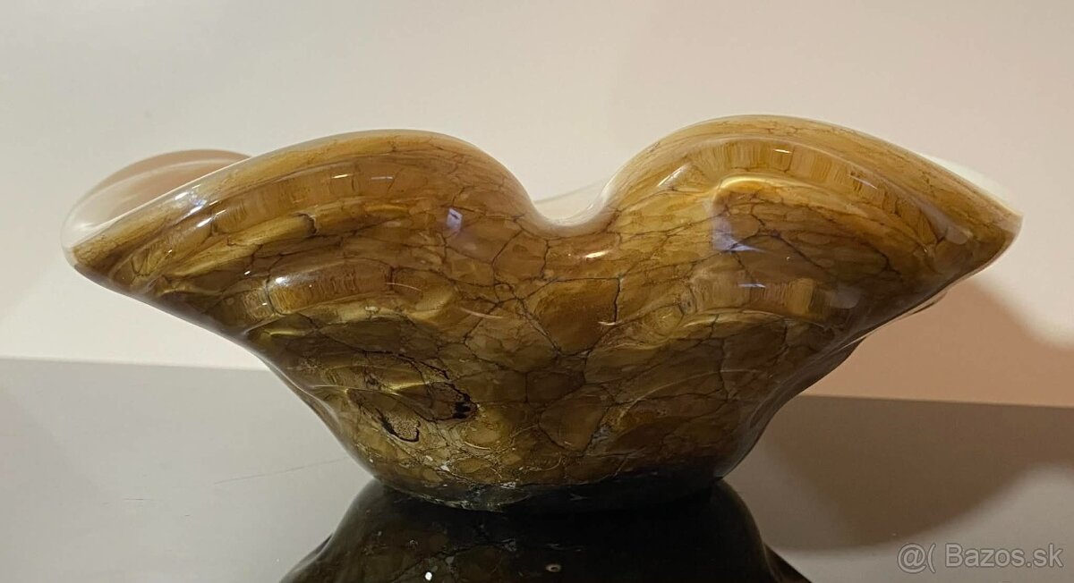 Nádherný veľký popolník, miska z muránskeho skla - 14